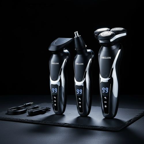 Aveliq Glow 3-in-1 Men's Grooming Kit on dark charcoal surface